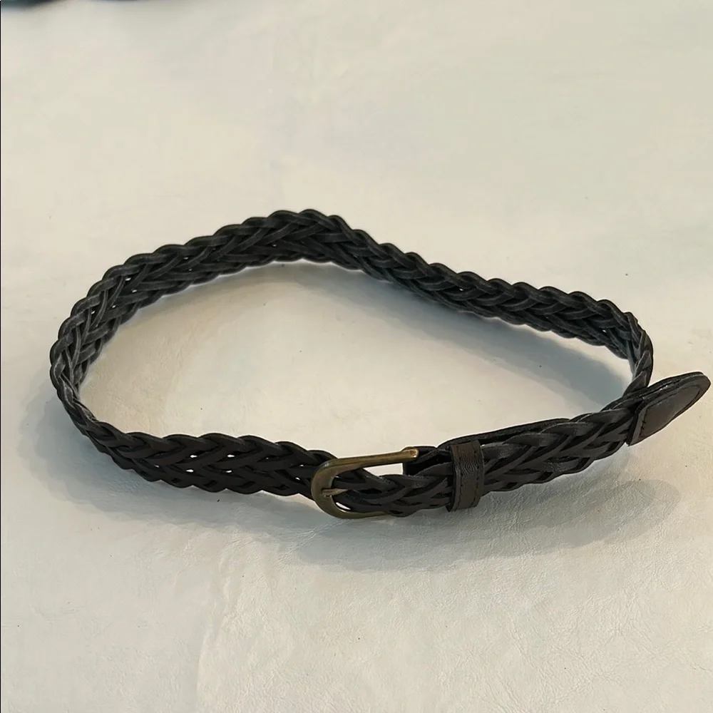 Vintage Brown Braided Belt Kids